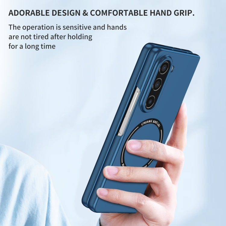 For Samsung Galaxy Z Fold5 Magsafe Magnetic Folding PC Phone Case(Blue) - Galaxy Z Fold5 Cases by PMC TechLife | Online Shopping South Africa | PMC TechLife