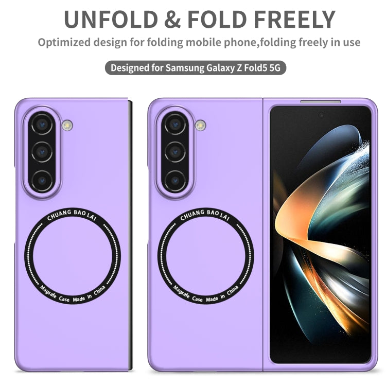 For Samsung Galaxy Z Fold5 Magsafe Magnetic Folding PC Phone Case(Purple) - Galaxy Z Fold5 Cases by PMC TechLife | Online Shopping South Africa | PMC TechLife