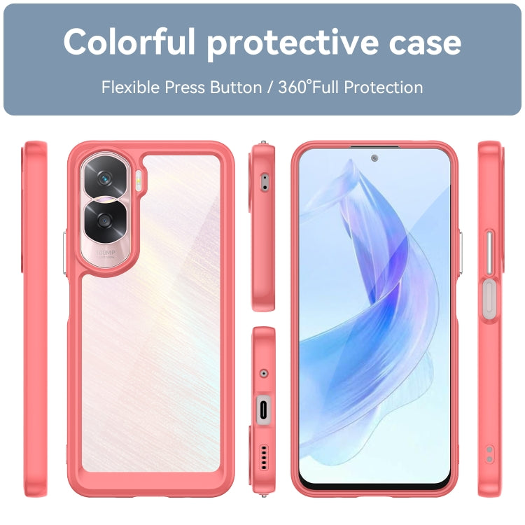 For Honor 90 Lite Colorful Series Acrylic Hybrid TPU Phone Case(Red) - Honor Cases by PMC TechLife | Online Shopping South Africa | PMC TechLife | Buy Now Pay Later Mobicred
