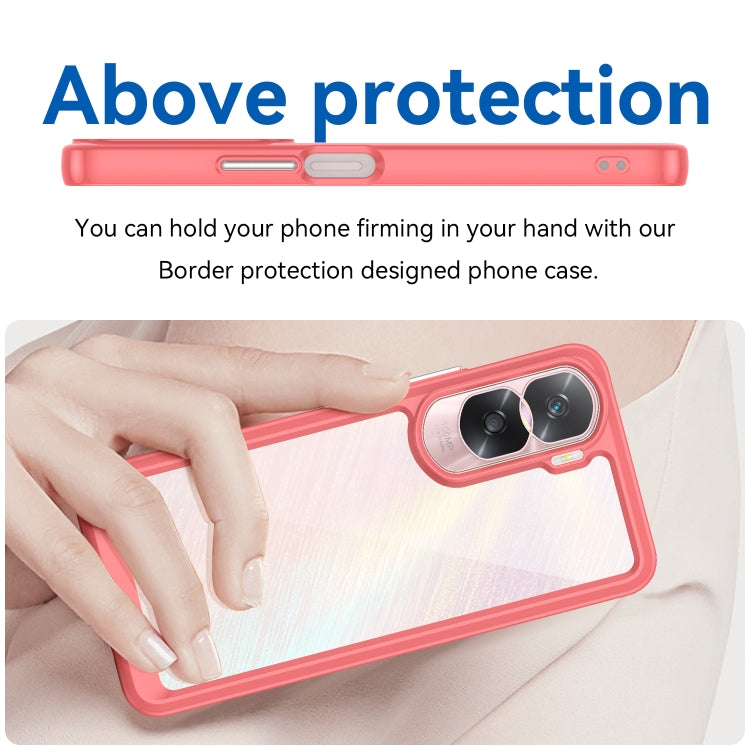 For Honor 90 Lite Colorful Series Acrylic Hybrid TPU Phone Case(Red) - Honor Cases by PMC TechLife | Online Shopping South Africa | PMC TechLife | Buy Now Pay Later Mobicred