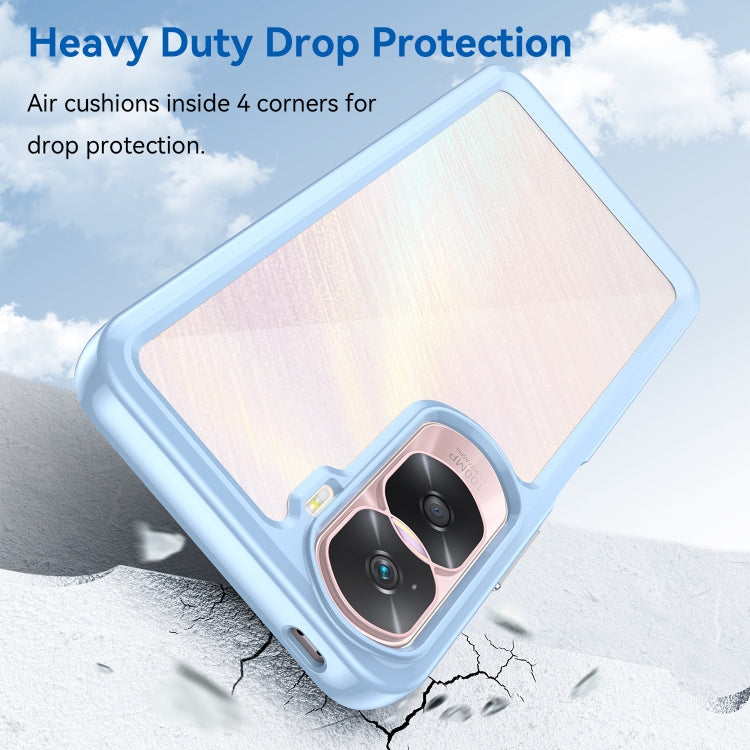 For Honor X50i Colorful Series Acrylic Hybrid TPU Phone Case(Blue) - Honor Cases by PMC TechLife | Online Shopping South Africa | PMC TechLife | Buy Now Pay Later Mobicred