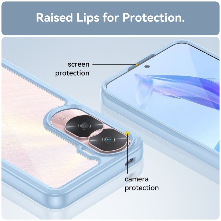 For Honor X50i Colorful Series Acrylic Hybrid TPU Phone Case(Blue) - Honor Cases by PMC TechLife | Online Shopping South Africa | PMC TechLife | Buy Now Pay Later Mobicred