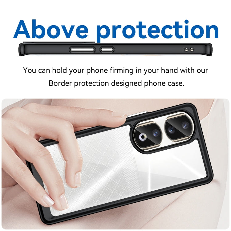 For Honor 80 Pro Colorful Series Acrylic Hybrid TPU Phone Case(Black) - Honor Cases by PMC TechLife | Online Shopping South Africa | PMC TechLife | Buy Now Pay Later Mobicred