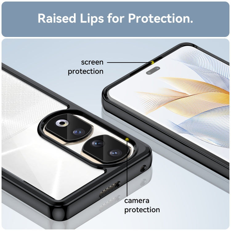 For Honor 80 Pro Colorful Series Acrylic Hybrid TPU Phone Case(Black) - Honor Cases by PMC TechLife | Online Shopping South Africa | PMC TechLife | Buy Now Pay Later Mobicred
