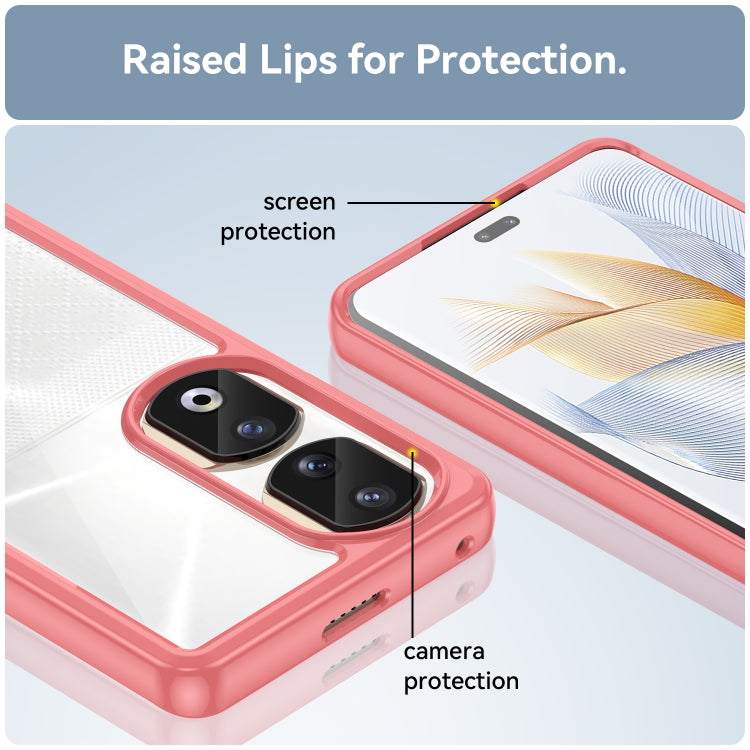 For Honor 80 Pro Colorful Series Acrylic Hybrid TPU Phone Case(Red) - Honor Cases by PMC TechLife | Online Shopping South Africa | PMC TechLife | Buy Now Pay Later Mobicred