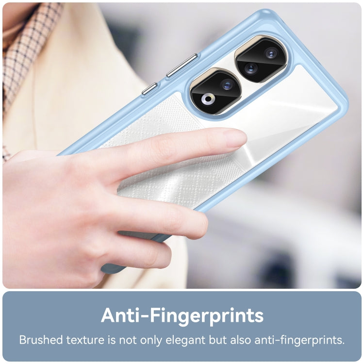 For Honor 90 Pro Colorful Series Acrylic Hybrid TPU Phone Case(Blue) - Honor Cases by PMC TechLife | Online Shopping South Africa | PMC TechLife | Buy Now Pay Later Mobicred