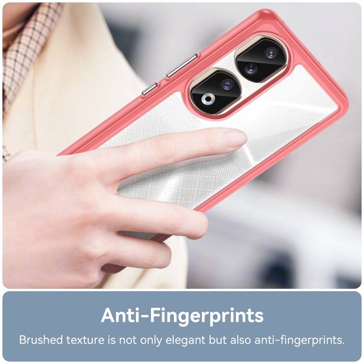 For Honor 90 Pro Colorful Series Acrylic Hybrid TPU Phone Case(Red) - Honor Cases by PMC TechLife | Online Shopping South Africa | PMC TechLife | Buy Now Pay Later Mobicred