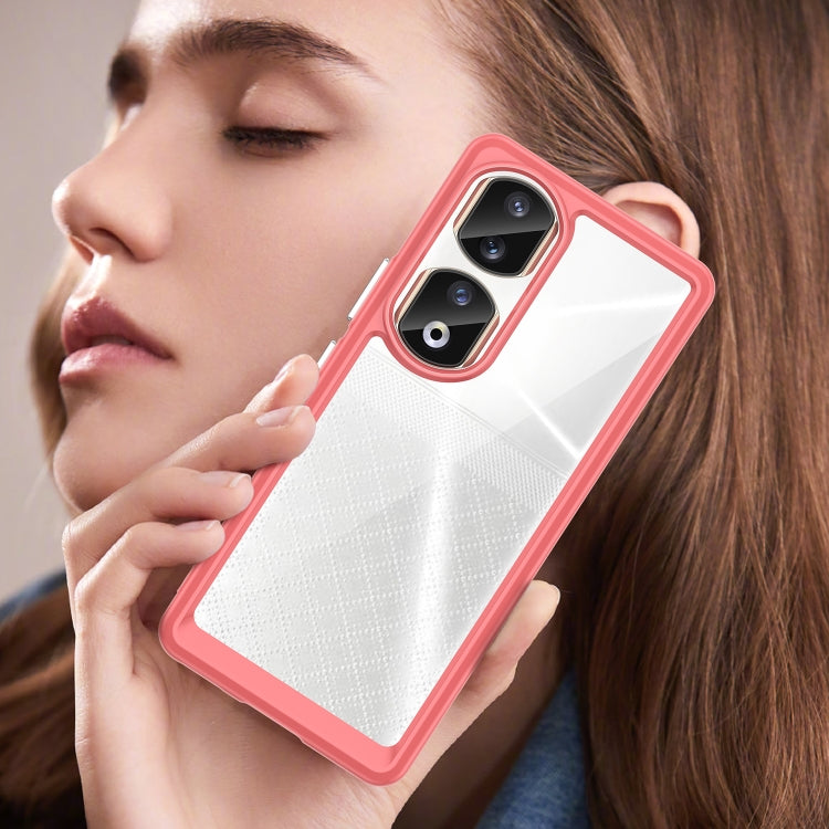 For Honor 90 Pro Colorful Series Acrylic Hybrid TPU Phone Case(Red) - Honor Cases by PMC TechLife | Online Shopping South Africa | PMC TechLife | Buy Now Pay Later Mobicred