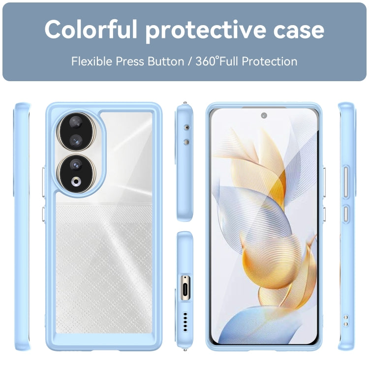 For Honor 80 Colorful Series Acrylic Hybrid TPU Phone Case(Blue) - Honor Cases by PMC TechLife | Online Shopping South Africa | PMC TechLife | Buy Now Pay Later Mobicred