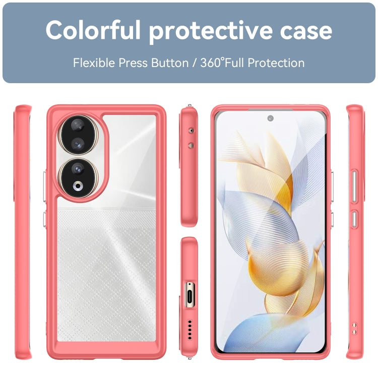 For Honor 80 Colorful Series Acrylic Hybrid TPU Phone Case(Red) - Honor Cases by PMC TechLife | Online Shopping South Africa | PMC TechLife | Buy Now Pay Later Mobicred