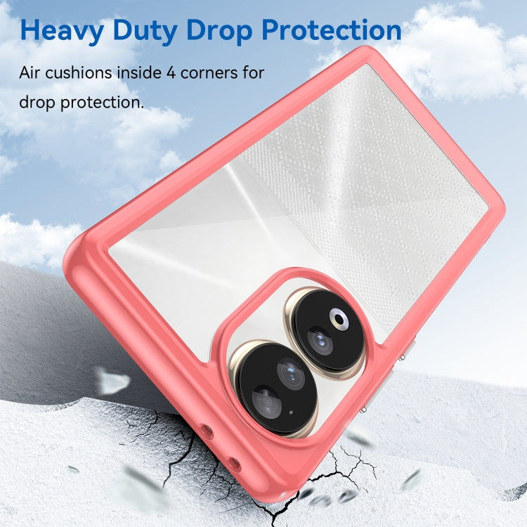 For Honor 80 Colorful Series Acrylic Hybrid TPU Phone Case(Red) - Honor Cases by PMC TechLife | Online Shopping South Africa | PMC TechLife | Buy Now Pay Later Mobicred