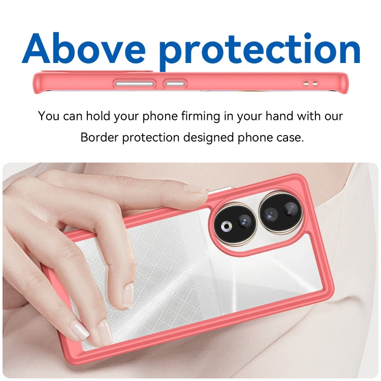 For Honor 80 Colorful Series Acrylic Hybrid TPU Phone Case(Red) - Honor Cases by PMC TechLife | Online Shopping South Africa | PMC TechLife | Buy Now Pay Later Mobicred