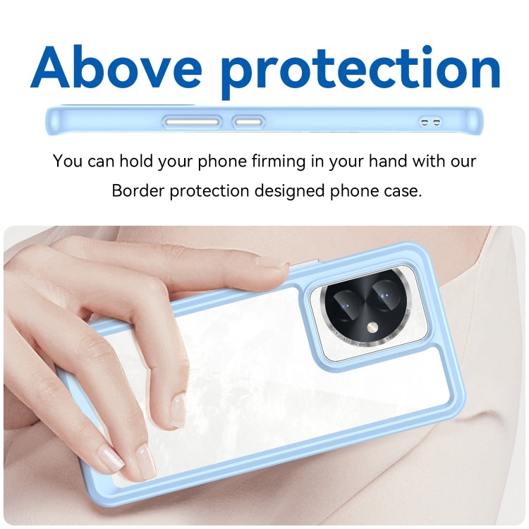 For Honor 100 Colorful Series Acrylic Hybrid TPU Phone Case(Blue) - Honor Cases by PMC TechLife | Online Shopping South Africa | PMC TechLife | Buy Now Pay Later Mobicred