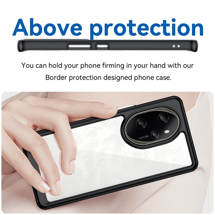 For Honor 100 Pro Colorful Series Acrylic Hybrid TPU Phone Case(Black) - Honor Cases by PMC TechLife | Online Shopping South Africa | PMC TechLife | Buy Now Pay Later Mobicred