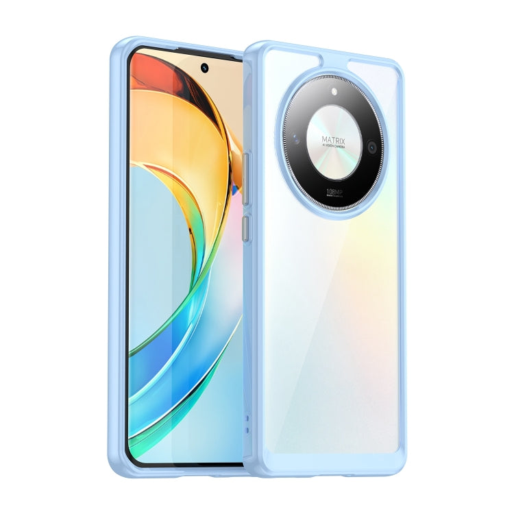 For Honor Magic6 Lite 5G Colorful Series Acrylic Hybrid TPU Phone Case(Blue) - Honor Cases by PMC TechLife | Online Shopping South Africa | PMC TechLife | Buy Now Pay Later Mobicred