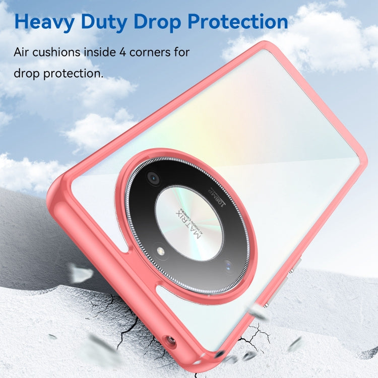For Honor Magic6 Lite 5G Colorful Series Acrylic Hybrid TPU Phone Case(Red) - Honor Cases by PMC TechLife | Online Shopping South Africa | PMC TechLife | Buy Now Pay Later Mobicred