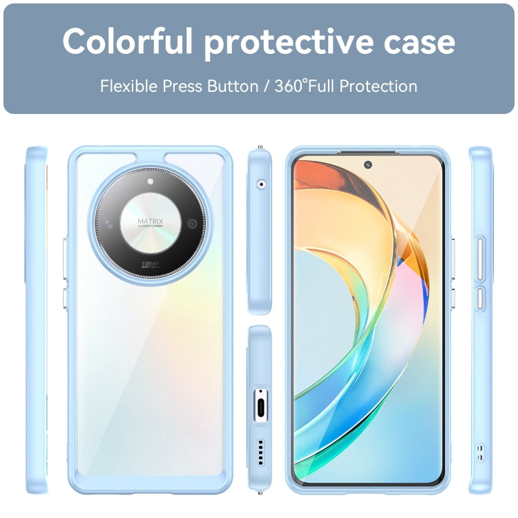 For Honor X9b Colorful Series Acrylic Hybrid TPU Phone Case(Blue) - Honor Cases by PMC TechLife | Online Shopping South Africa | PMC TechLife | Buy Now Pay Later Mobicred