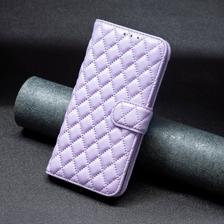 For iPhone 16 Plus Diamond Lattice Wallet Flip Leather Phone Case(Purple) - iPhone 16 Plus Cases by PMC TechLife | Online Shopping South Africa | PMC TechLife | Buy Now Pay Later Mobicred