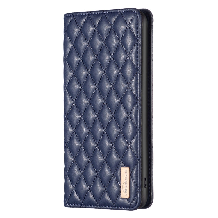 For iPhone 16 Diamond Lattice Magnetic Leather Flip Phone Case(Blue) - iPhone 16 Cases by PMC Jewellery | Online Shopping South Africa | PMC Jewellery | Buy Now Pay Later Mobicred