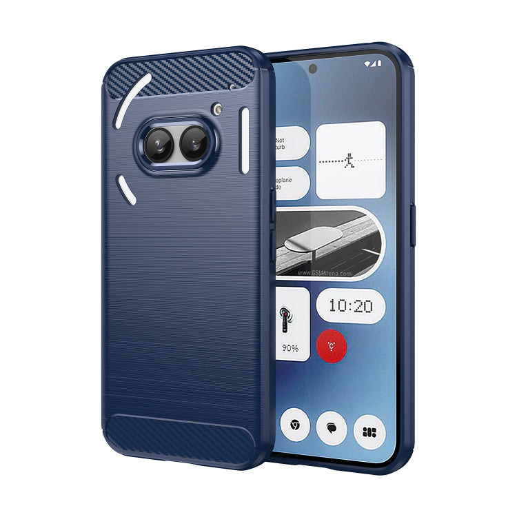 For Nothing Phone 2a Carbon Fiber Brushed Texture TPU Phone Case(Blue) - Nothing Cases by PMC TechLife | Online Shopping South Africa | PMC TechLife | Buy Now Pay Later Mobicred