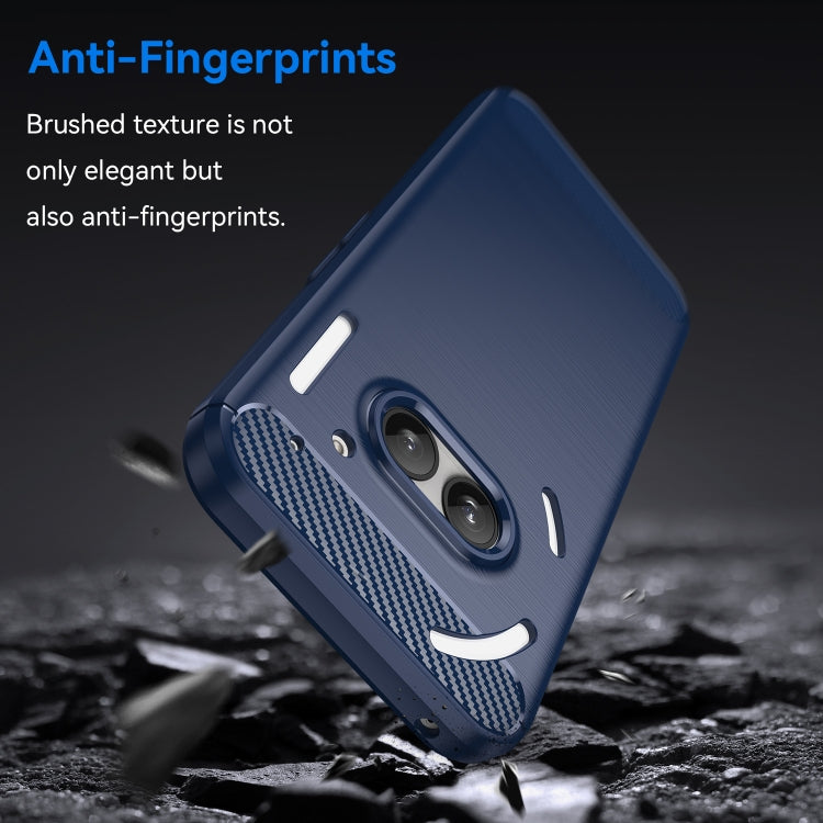 For Nothing Phone 2a Carbon Fiber Brushed Texture TPU Phone Case(Blue) - Nothing Cases by PMC TechLife | Online Shopping South Africa | PMC TechLife | Buy Now Pay Later Mobicred