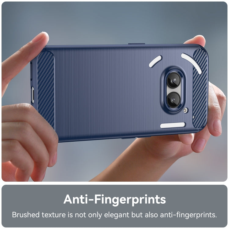 For Nothing Phone 2a Carbon Fiber Brushed Texture TPU Phone Case(Blue) - Nothing Cases by PMC TechLife | Online Shopping South Africa | PMC TechLife | Buy Now Pay Later Mobicred