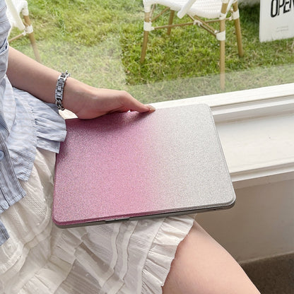 For iPad Air 11 2024 / iPad Pro 11 Gradient Glitter Magnetic Split Leather Tablet Case(Rose Red) - iPad Pro 11 (2022/2021) Cases by PMC Jewellery | Online Shopping South Africa | PMC Jewellery | Buy Now Pay Later Mobicred