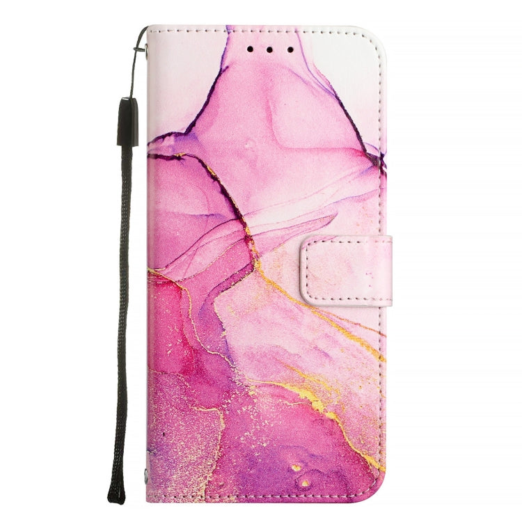 For iPhone SE 2024 PT003 Marble Pattern Flip Leather Phone Case(Pink Purple Gold LS001) - More iPhone Cases by PMC Jewellery | Online Shopping South Africa | PMC Jewellery | Buy Now Pay Later Mobicred