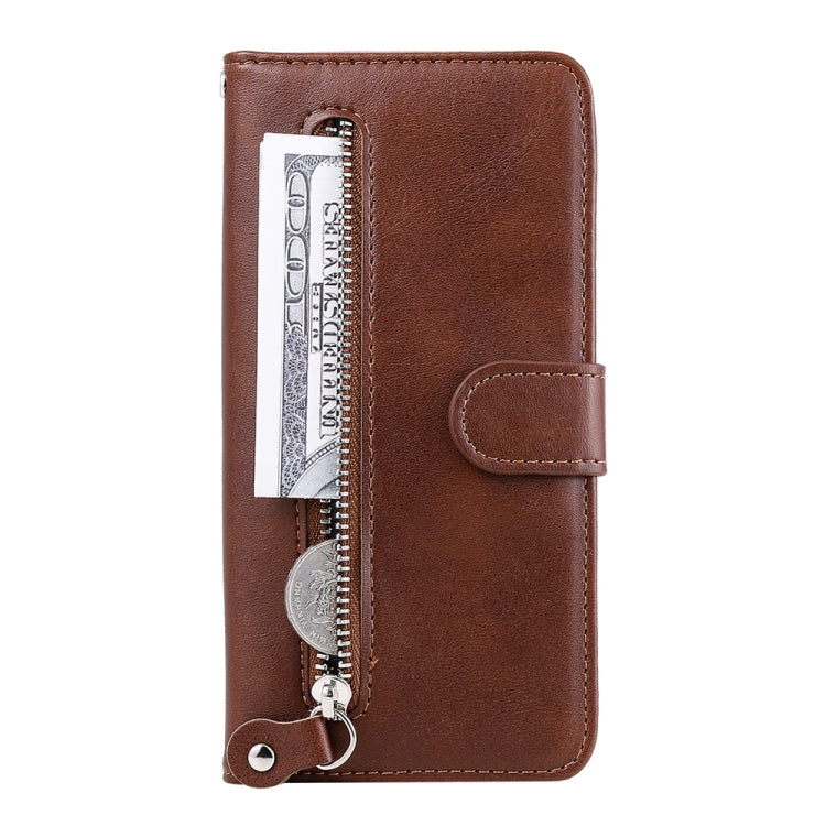 For Google Pixel 9 Pro Fashion Calf Texture Zipper Leather Phone Case(Brown) - Google Cases by PMC TechLife | Online Shopping South Africa | PMC TechLife | Buy Now Pay Later Mobicred