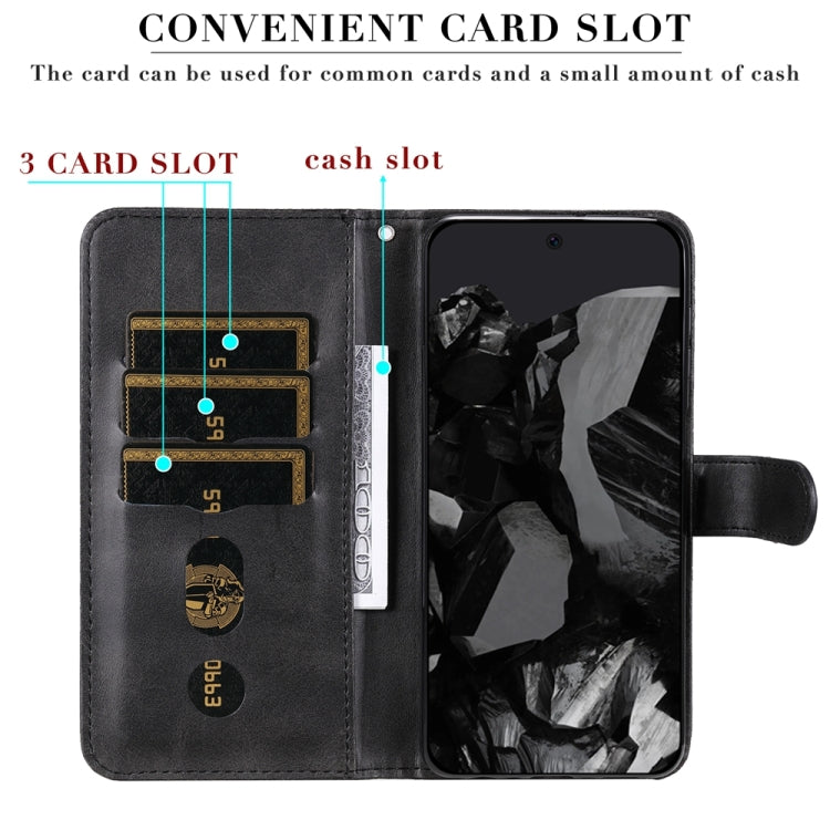 For Google Pixel 9 Pro Fashion Calf Texture Zipper Leather Phone Case(Black) - Google Cases by PMC TechLife | Online Shopping South Africa | PMC TechLife | Buy Now Pay Later Mobicred