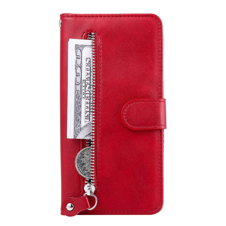 For Google Pixel 9 Pro Fashion Calf Texture Zipper Leather Phone Case(Red) - Google Cases by PMC TechLife | Online Shopping South Africa | PMC TechLife | Buy Now Pay Later Mobicred