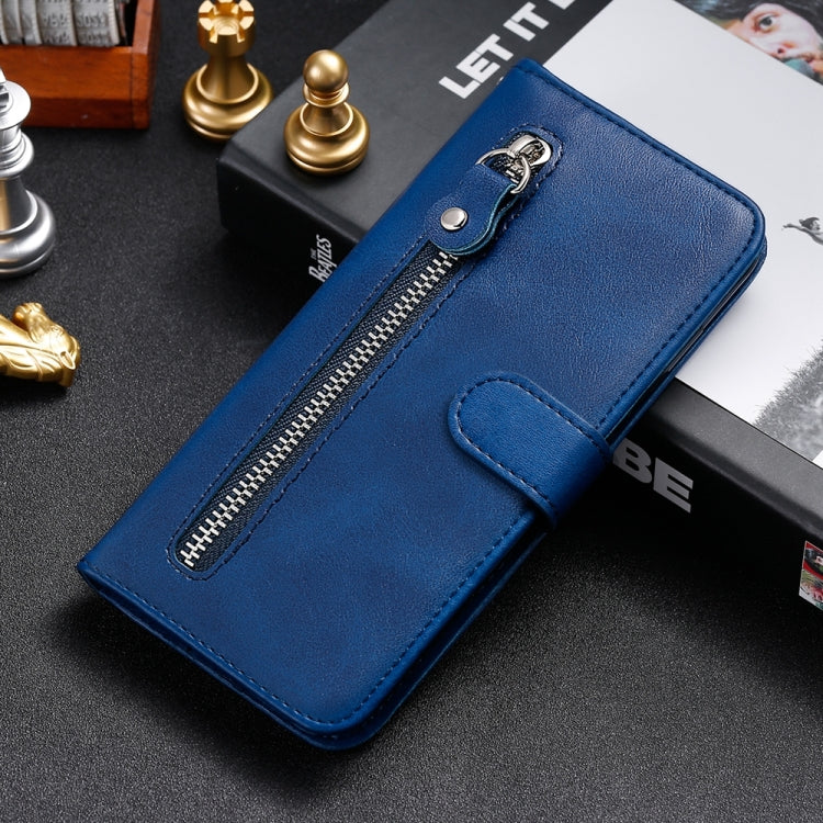 For Google Pixel 9 Fashion Calf Texture Zipper Leather Phone Case(Blue) - Google Cases by PMC TechLife | Online Shopping South Africa | PMC TechLife | Buy Now Pay Later Mobicred