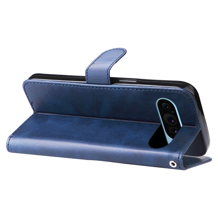 For Google Pixel 9 Fashion Calf Texture Zipper Leather Phone Case(Blue) - Google Cases by PMC TechLife | Online Shopping South Africa | PMC TechLife | Buy Now Pay Later Mobicred