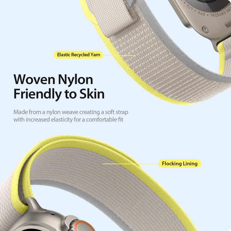 For Apple Watch 3 42mm DUX DUCIS YJ Series Nylon Watch Band(Yellow) - Watch Bands by DUX DUCIS | Online Shopping South Africa | PMC Jewellery | Buy Now Pay Later Mobicred