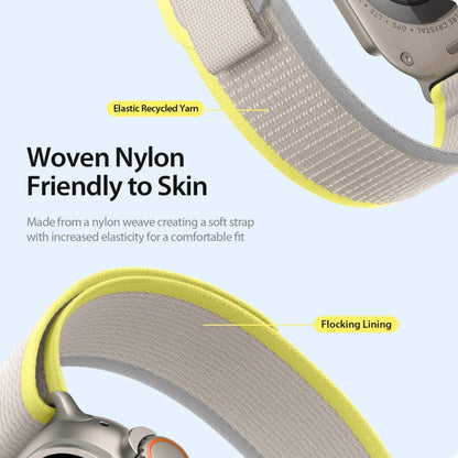 For Apple Watch 2 42mm DUX DUCIS YJ Series Nylon Watch Band(Yellow) - Watch Bands by DUX DUCIS | Online Shopping South Africa | PMC Jewellery | Buy Now Pay Later Mobicred