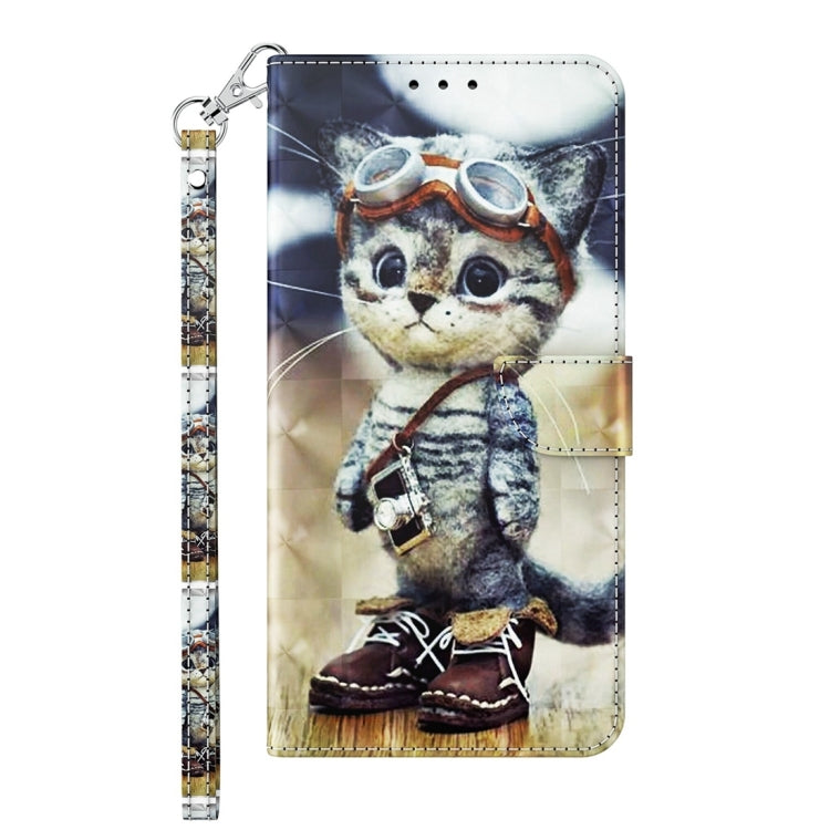 For Google Pixel 9 3D Painted Pattern Leather Phone Case(Naughty Cat) - Google Cases by PMC TechLife | Online Shopping South Africa | PMC TechLife | Buy Now Pay Later Mobicred