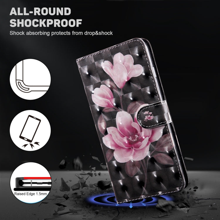 For Google Pixel 9 3D Painted Pattern Leather Phone Case(Pink Flower) - Google Cases by PMC TechLife | Online Shopping South Africa | PMC TechLife | Buy Now Pay Later Mobicred