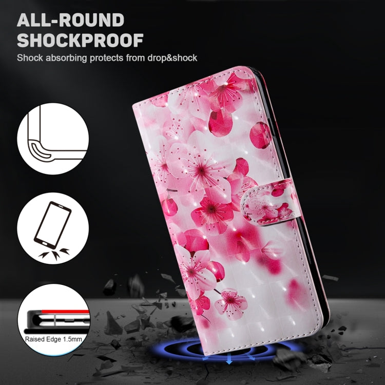 For Google Pixel 9 Pro 3D Painted Pattern Leather Phone Case(Red Flower) - Google Cases by PMC TechLife | Online Shopping South Africa | PMC TechLife | Buy Now Pay Later Mobicred
