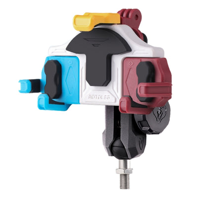 MOTOSLG Crab Motorcycle Phone Clamp Bracket M10 Ballhead Mount with Anti-theft Lock(Blue White Red) - Holder by MOTOLSG | Online Shopping South Africa | PMC Jewellery | Buy Now Pay Later Mobicred