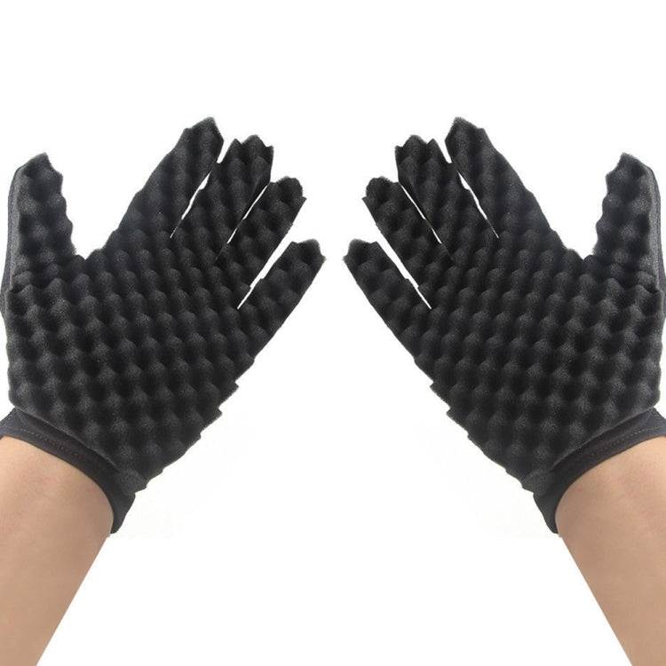 Single Sponge Wipe Black Hair Styling Gloves(Double-Sided) - free shipping - PMC TechLife - Order now!