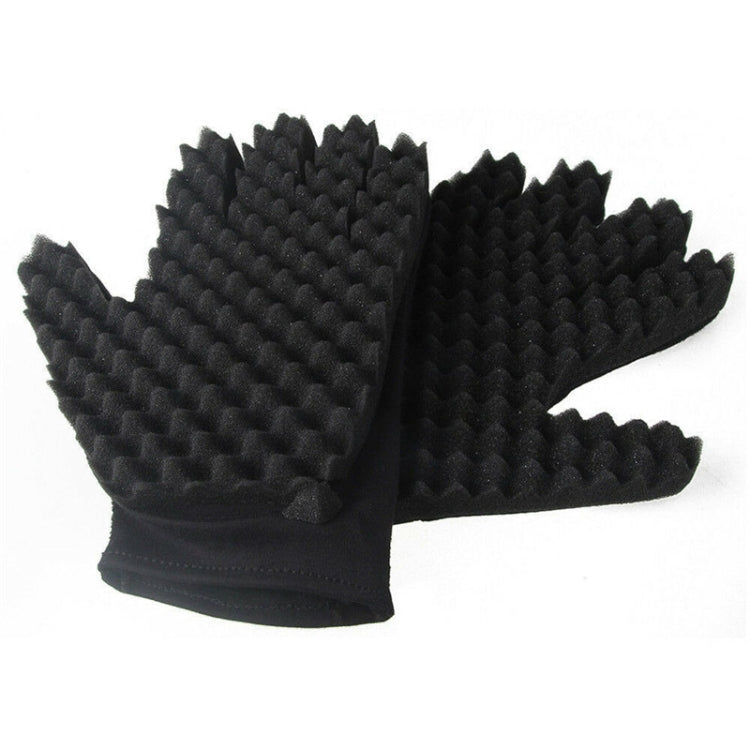 Single Sponge Wipe Black Hair Styling Gloves(Double-Sided) - free shipping - PMC TechLife - Order now!