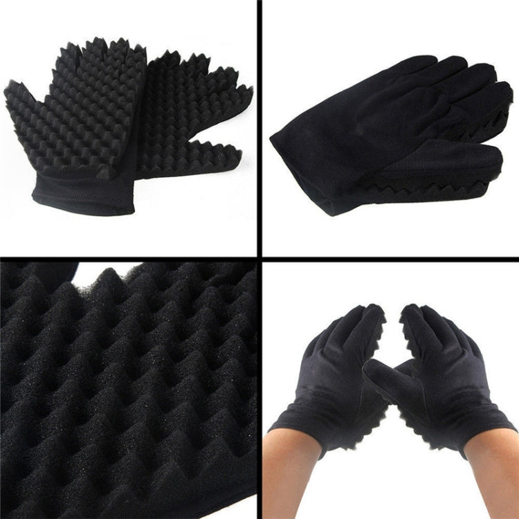Single Sponge Wipe Black Hair Styling Gloves(Double-Sided) - free shipping - PMC TechLife - Order now!