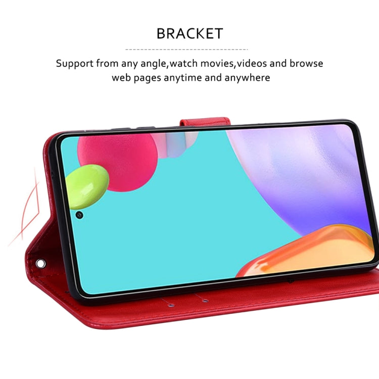 For Xiaomi Redmi Note 13 4G Rose Embossed Flip PU Leather Phone Case(Red) - Note 13 Cases by PMC TechLife | Online Shopping South Africa | PMC TechLife | Buy Now Pay Later Mobicred