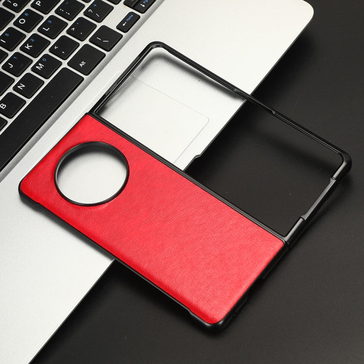 For Tecno Phantom V Fold Litchi Texture Back Cover Phone Case(Red) - Tecno Cases by PMC TechLife | Online Shopping South Africa | PMC TechLife