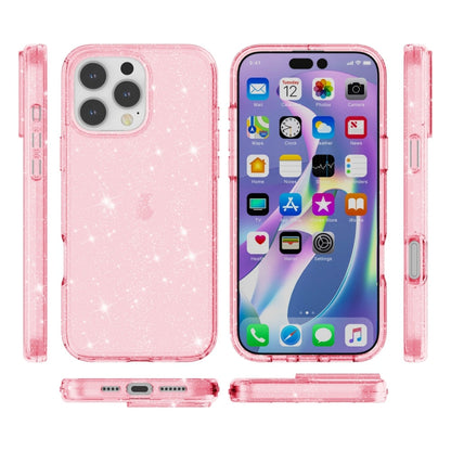 For iPhone 16 Pro Shockproof Terminator Glitter Powder Phone Case(Pink) - iPhone 16 Pro Cases by PMC Jewellery | Online Shopping South Africa | PMC Jewellery | Buy Now Pay Later Mobicred