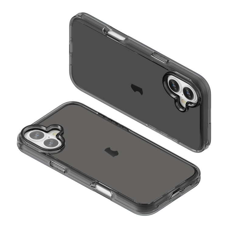 For iPhone 16 Shockproof Terminator Transparent Phone Case(Grey) - iPhone 16 Cases by PMC TechLife | Online Shopping South Africa | PMC TechLife | Buy Now Pay Later Mobicred