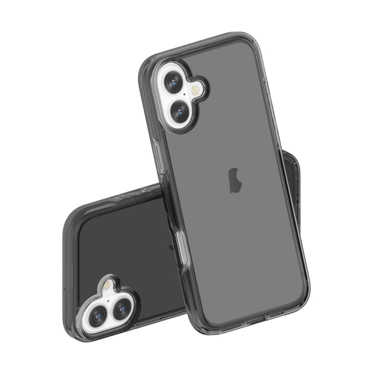 For iPhone 16 Shockproof Terminator Transparent Phone Case(Grey) - iPhone 16 Cases by PMC TechLife | Online Shopping South Africa | PMC TechLife | Buy Now Pay Later Mobicred
