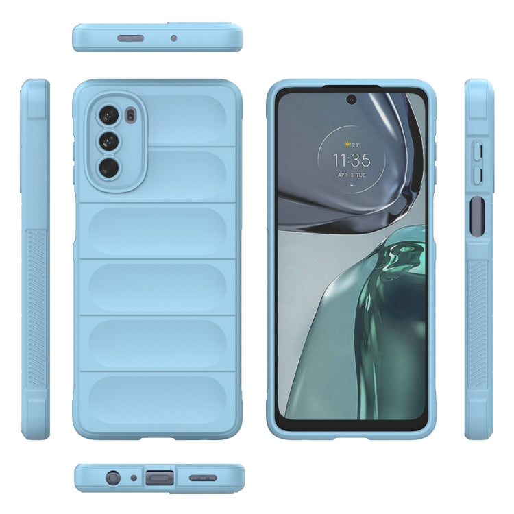 For Motorola Moto G62 5G Magic Shield TPU + Flannel Phone Case(Dark Grey) - Motorola Cases by PMC TechLife | Online Shopping South Africa | PMC TechLife | Buy Now Pay Later Mobicred