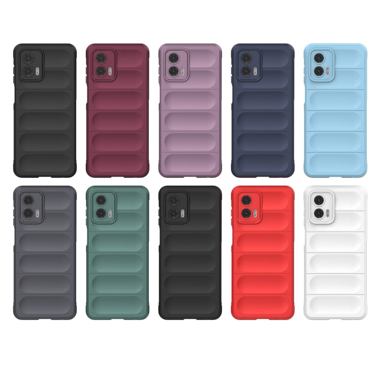 For Motorola Moto G73 5G Magic Shield TPU + Flannel Phone Case(White) - Motorola Cases by PMC TechLife | Online Shopping South Africa | PMC TechLife | Buy Now Pay Later Mobicred