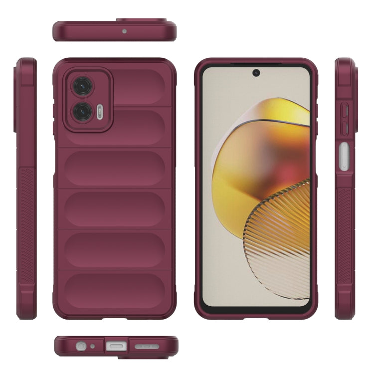 For Motorola Moto G73 5G Magic Shield TPU + Flannel Phone Case(White) - Motorola Cases by PMC TechLife | Online Shopping South Africa | PMC TechLife | Buy Now Pay Later Mobicred